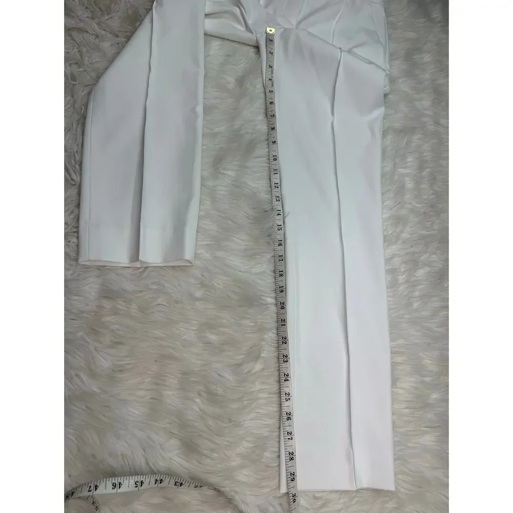 Tory Burch Sport Tech Twill Golf Pant White Size 2 Athleisure Preppy CC